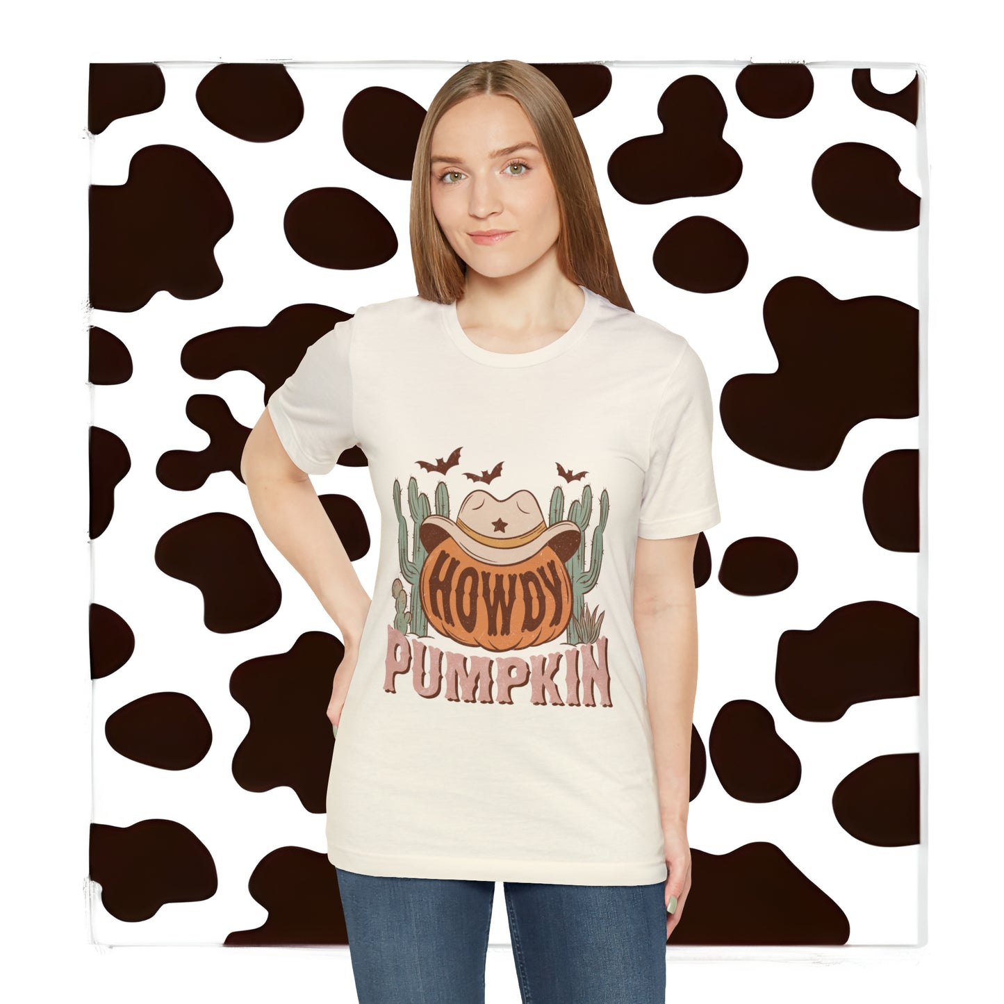 Howdy Pumpkin Fall Bella Canvas Unisex Jersey Short Sleeve Tee