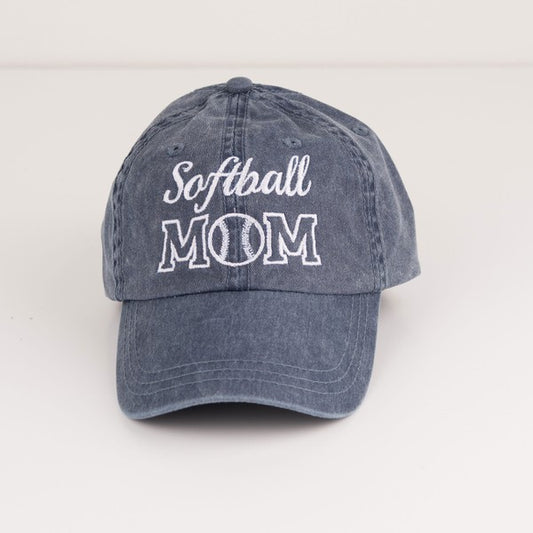 Softball Mom Embroidered Hat