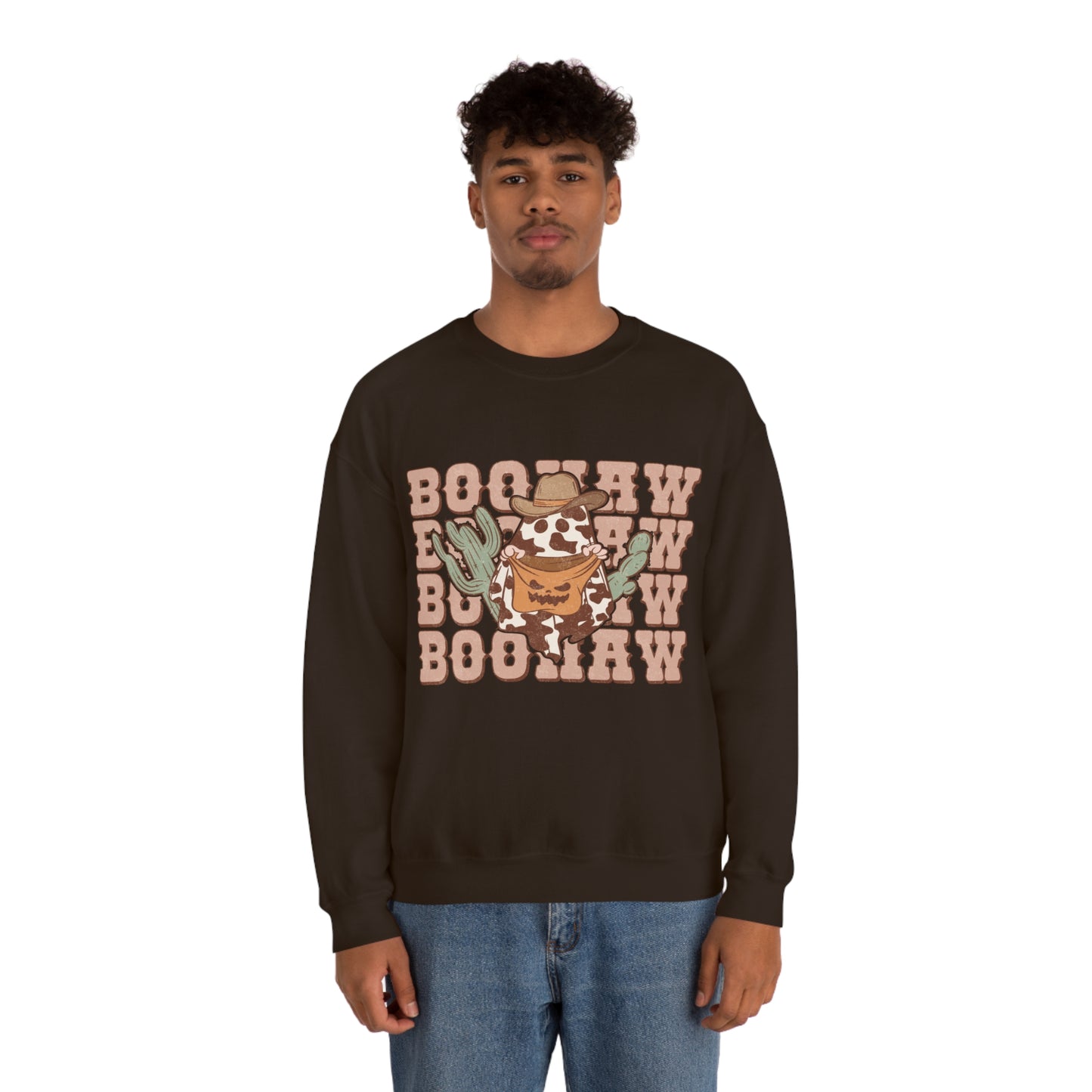 BooHaw Western Ghost Unisex Heavy Blend™ Crewneck Sweatshirt