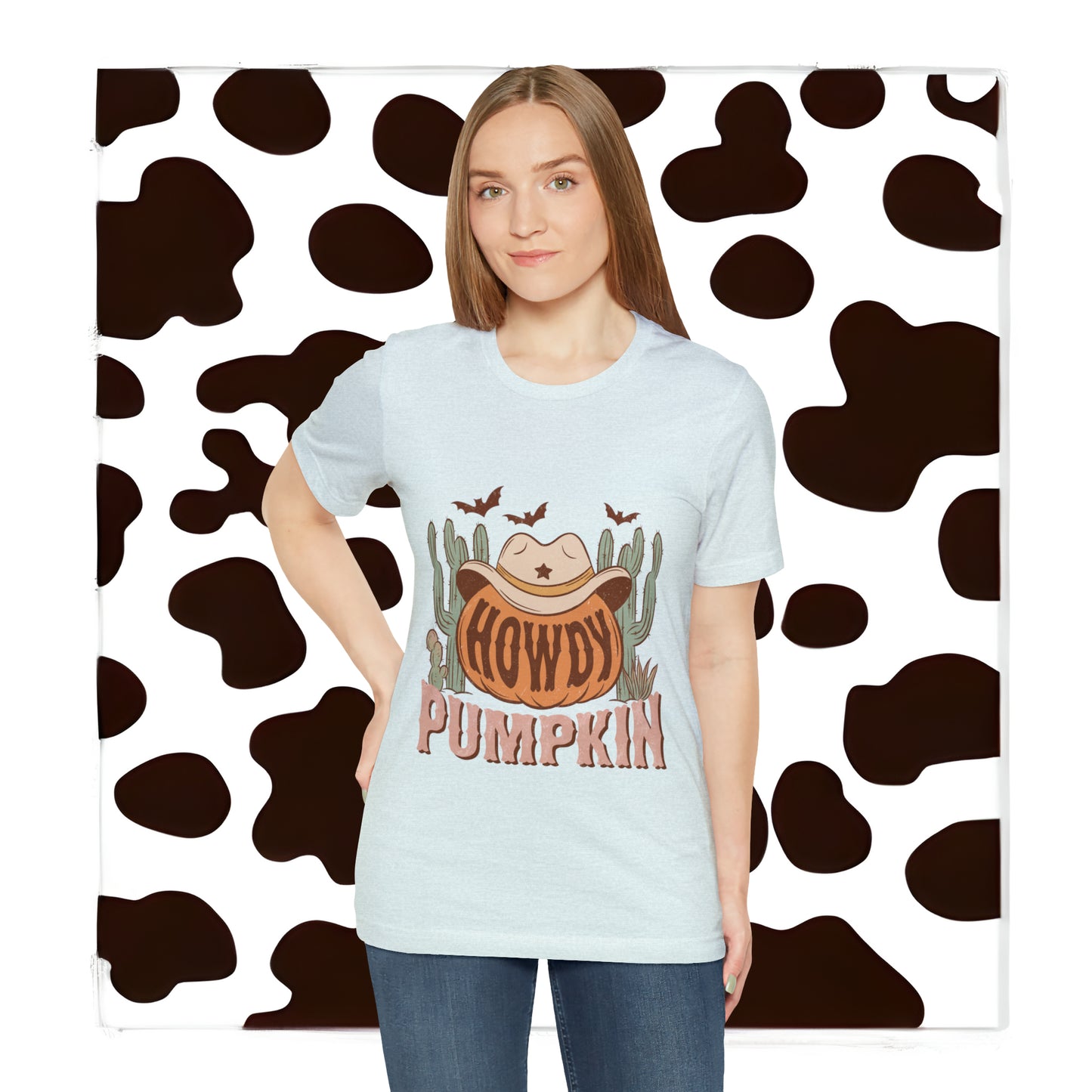 Howdy Pumpkin Fall Bella Canvas Unisex Jersey Short Sleeve Tee