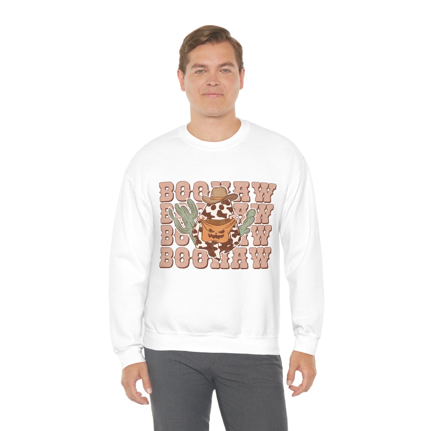 BooHaw Western Ghost Unisex Heavy Blend™ Crewneck Sweatshirt