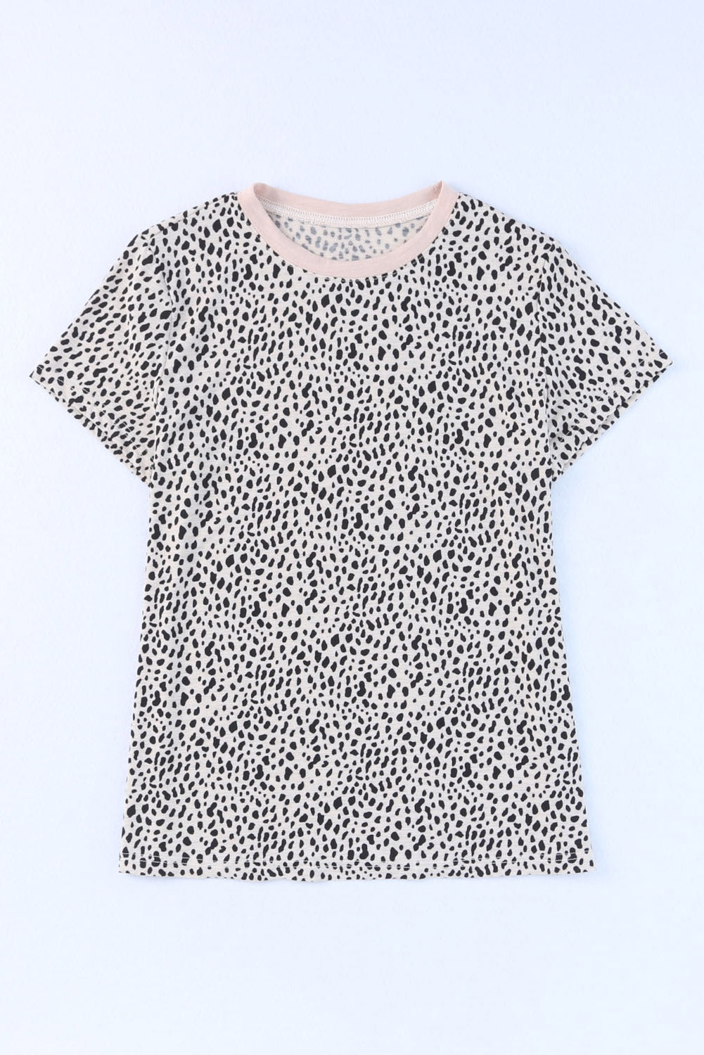 Apricot Animal Spots Printed Plus Size Long Sleeve Top