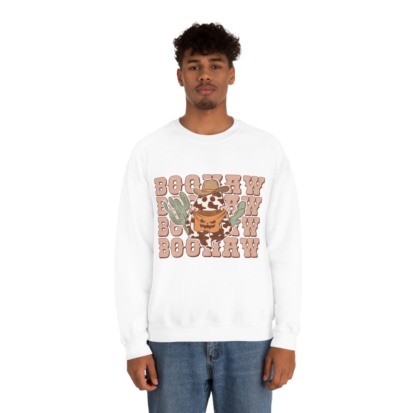 BooHaw Western Ghost Unisex Heavy Blend™ Crewneck Sweatshirt