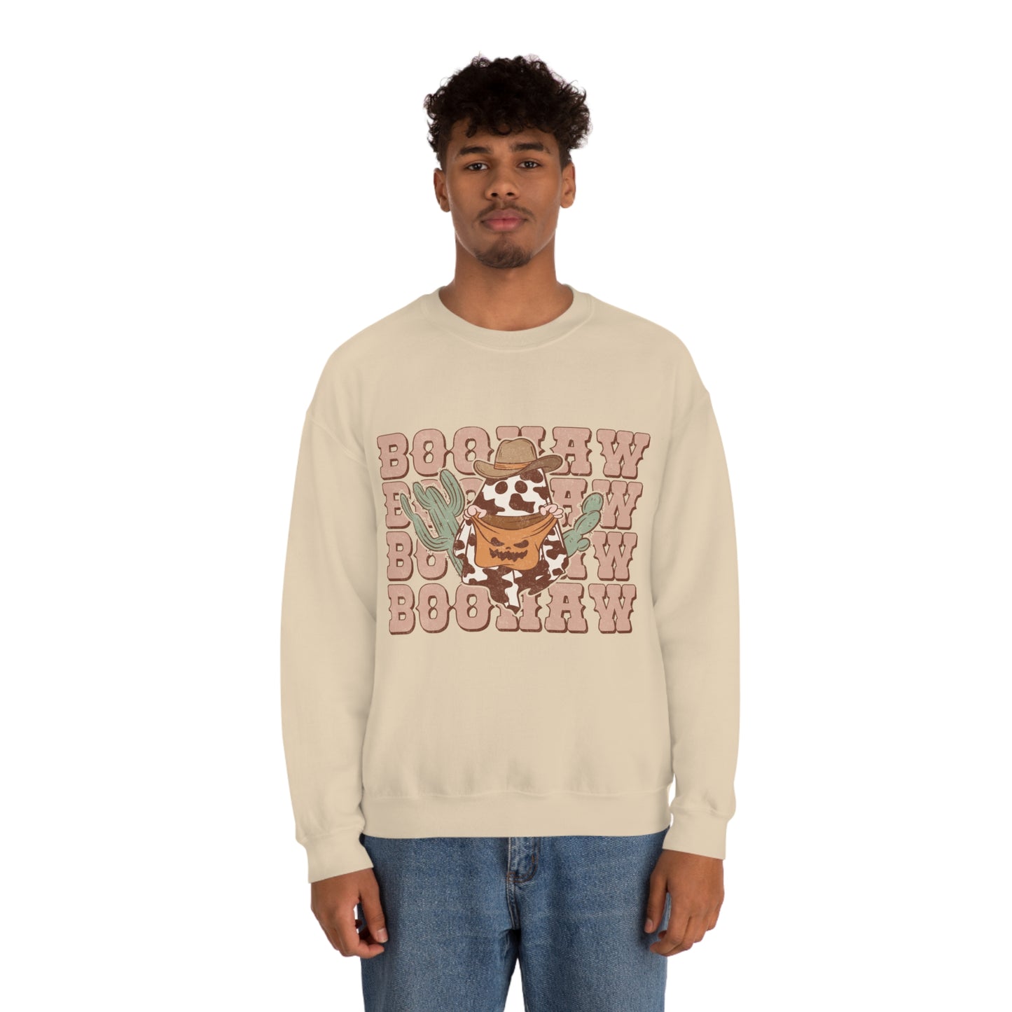 BooHaw Western Ghost Unisex Heavy Blend™ Crewneck Sweatshirt