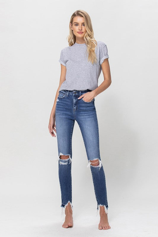 HIGH RISE ANKLE SKINNY