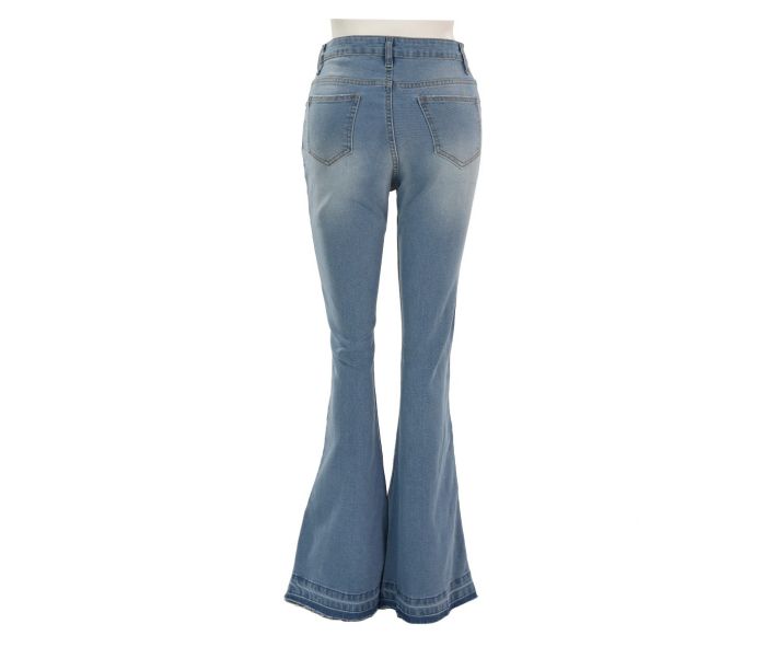 Myra Regina Button Accent Flared Leg Jeans