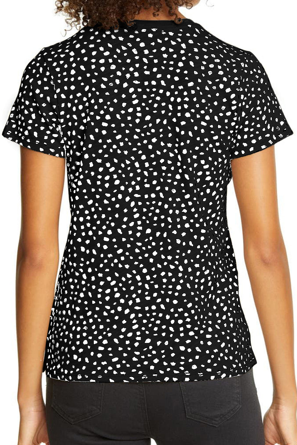 Apricot Animal Spots Printed Plus Size Long Sleeve Top