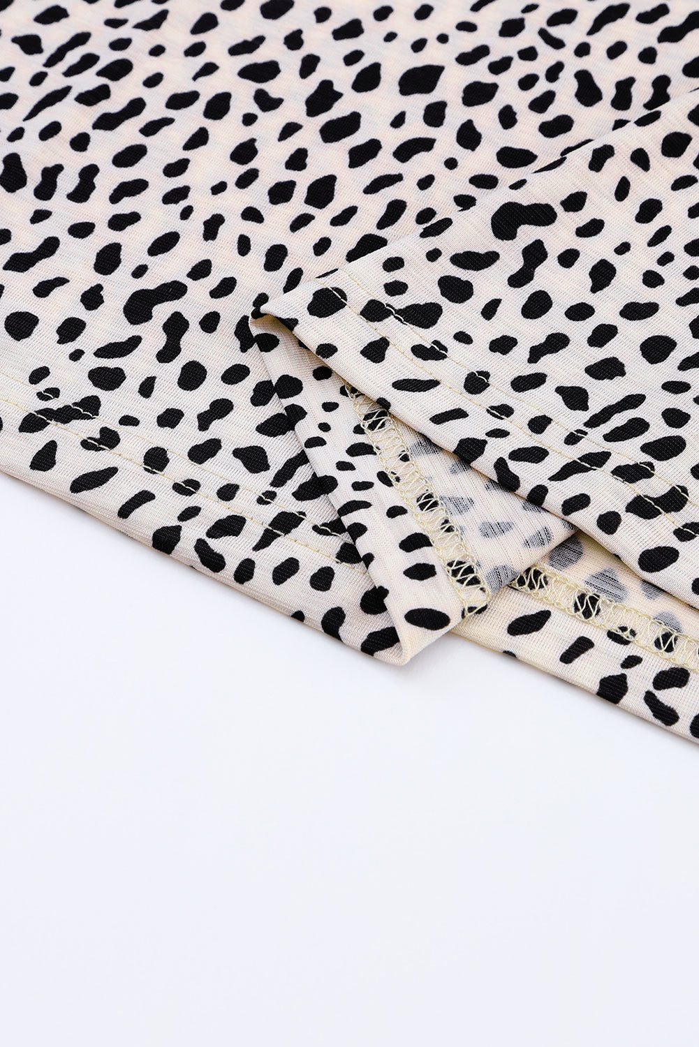 Apricot Animal Spots Printed Plus Size Long Sleeve Top