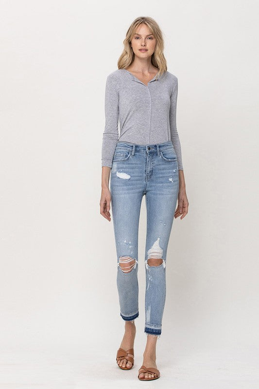 MID RISE CROP SKINNY