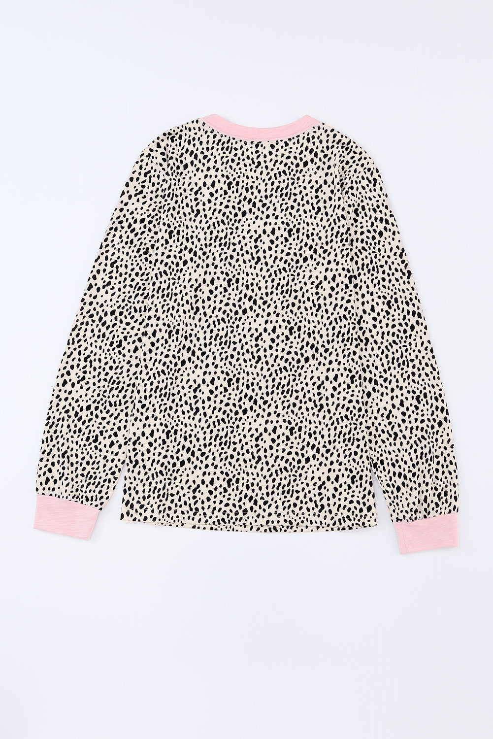 Apricot Animal Spots Printed Plus Size Long Sleeve Top