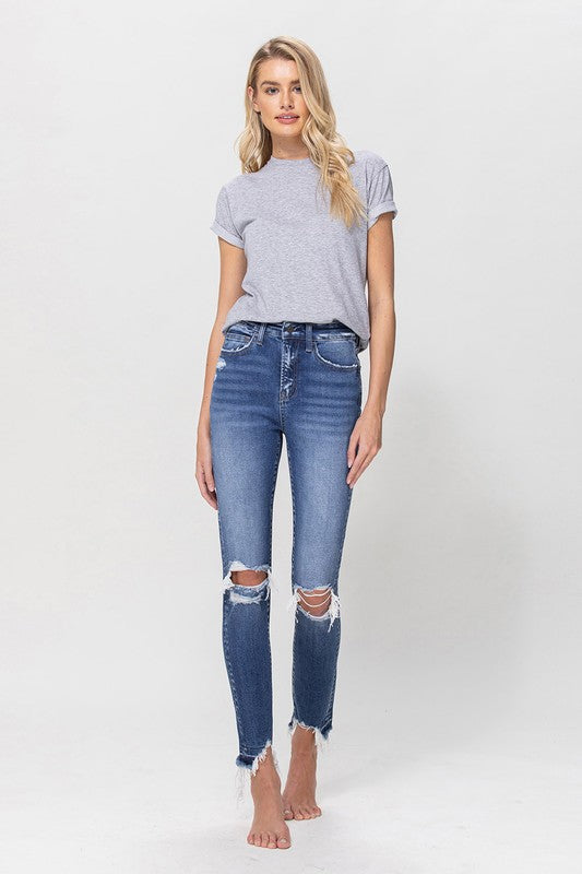 HIGH RISE ANKLE SKINNY