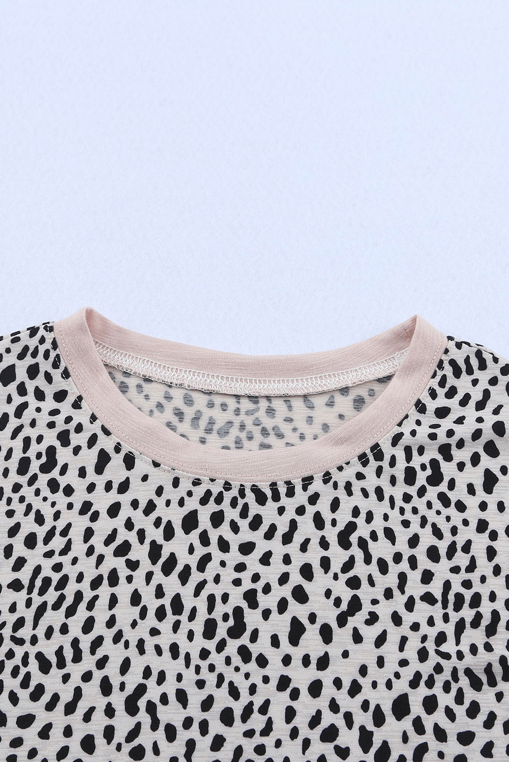 Apricot Animal Spots Printed Plus Size Long Sleeve Top