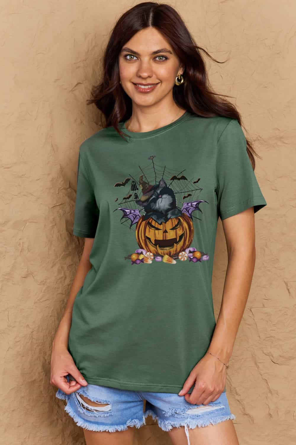 Simply Love Full Size Jack-O'-Lantern Graphic T-Shirt