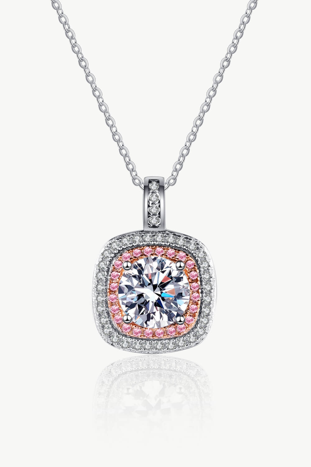 Moissanite Geometric Pendant Necklace