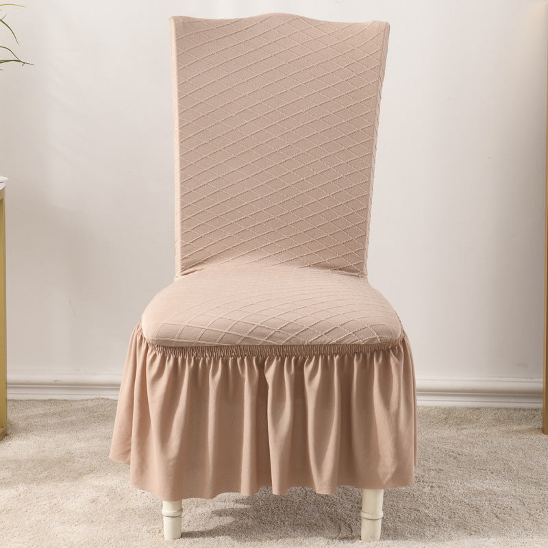 Farmhouse Flowy Knit one-piece dining chair cushion set simple hotel stool cover dining table chair cover universal European style