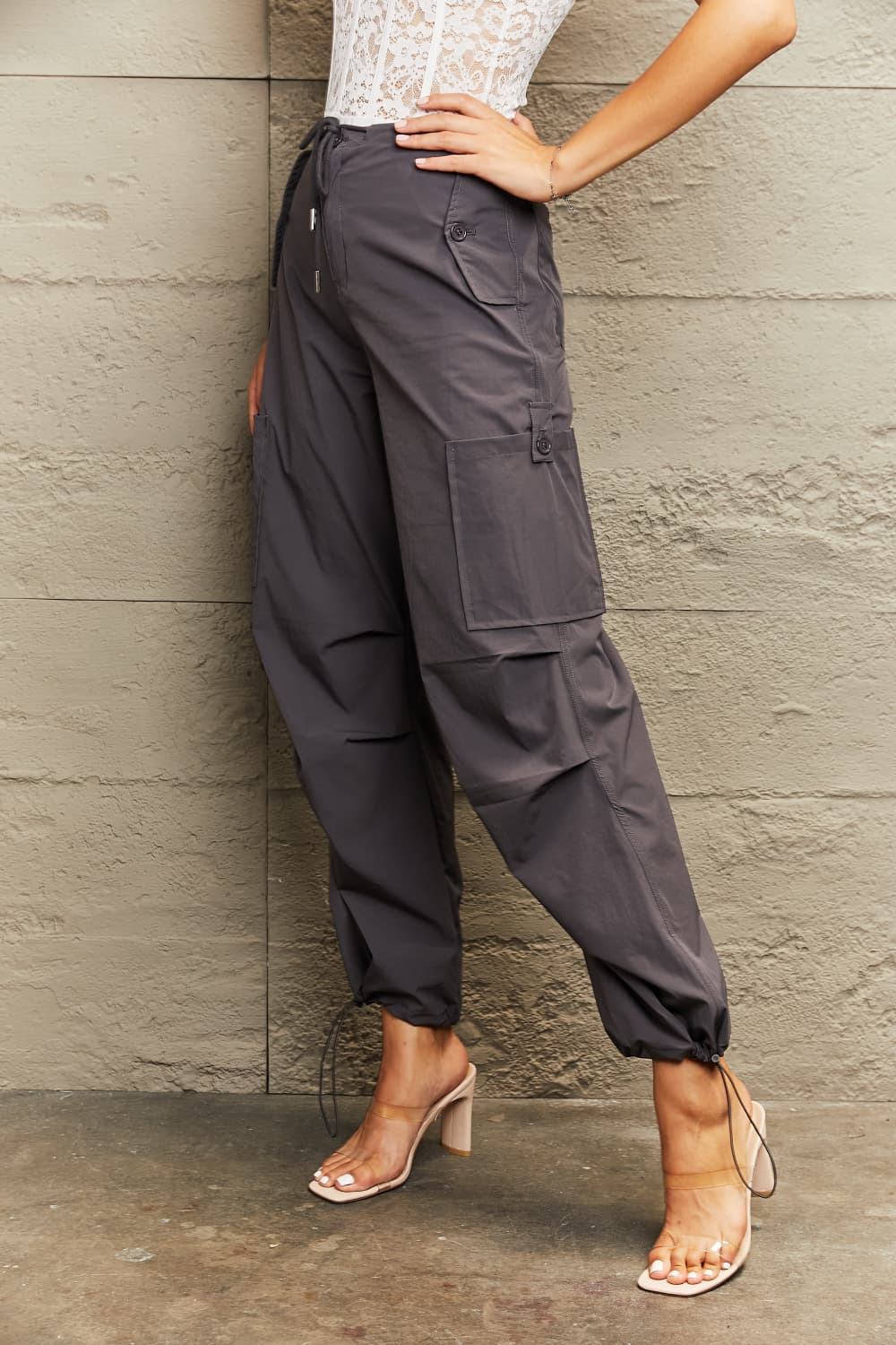 Drawstring Waist Joggers with Pockets