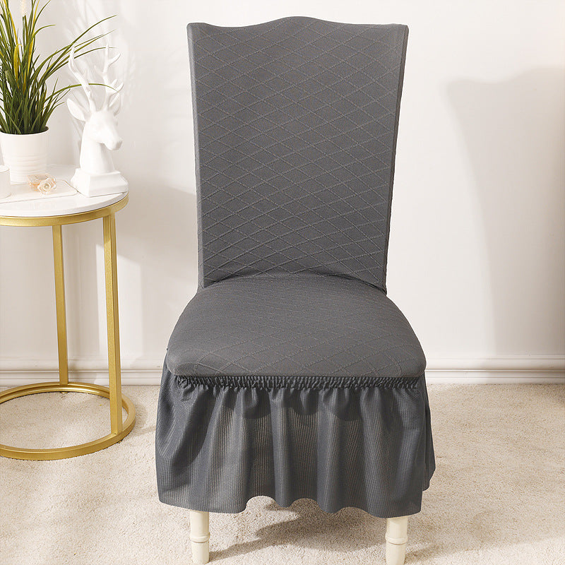 Farmhouse Flowy Knit one-piece dining chair cushion set simple hotel stool cover dining table chair cover universal European style