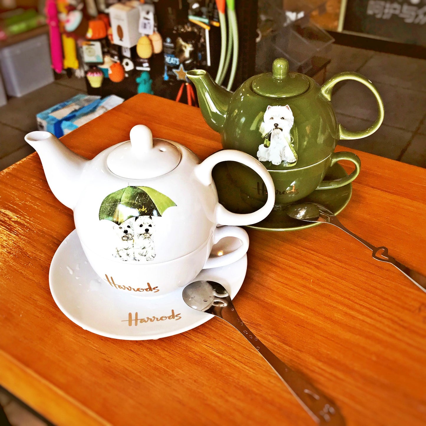 Highland Teacup, Ceramic Teapot, Mother And Child Pot, Bone China Cup, Puppy Bear