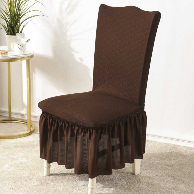 Farmhouse Flowy Knit one-piece dining chair cushion set simple hotel stool cover dining table chair cover universal European style