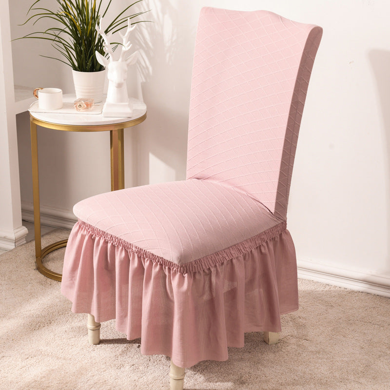 Farmhouse Flowy Knit one-piece dining chair cushion set simple hotel stool cover dining table chair cover universal European style