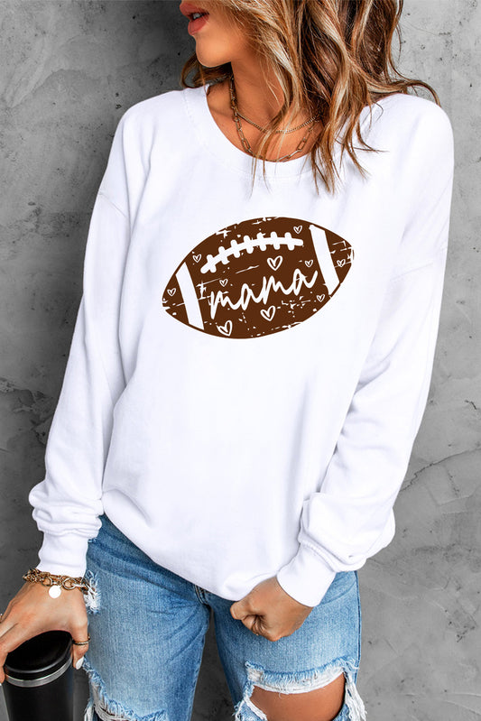 MAMA Graphic Drop Shoulder Sweatshirt