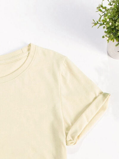 Sequin Lucky Clover Round Neck T-Shirt