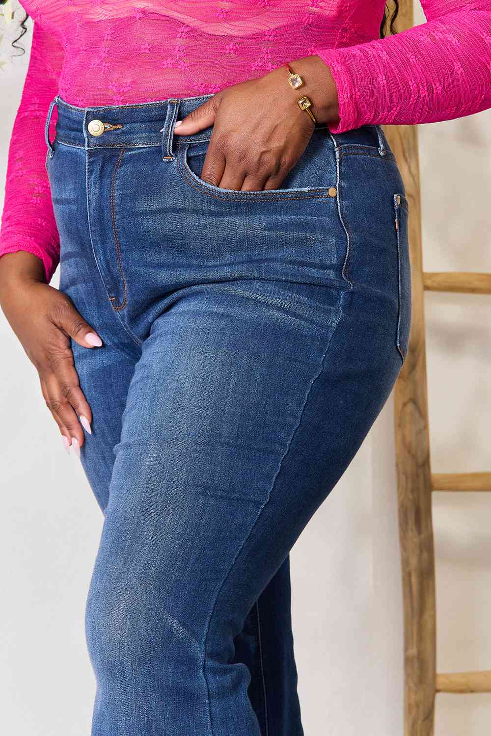 Judy Blue “Fabulous”Full Size Flare Jeans with Pockets