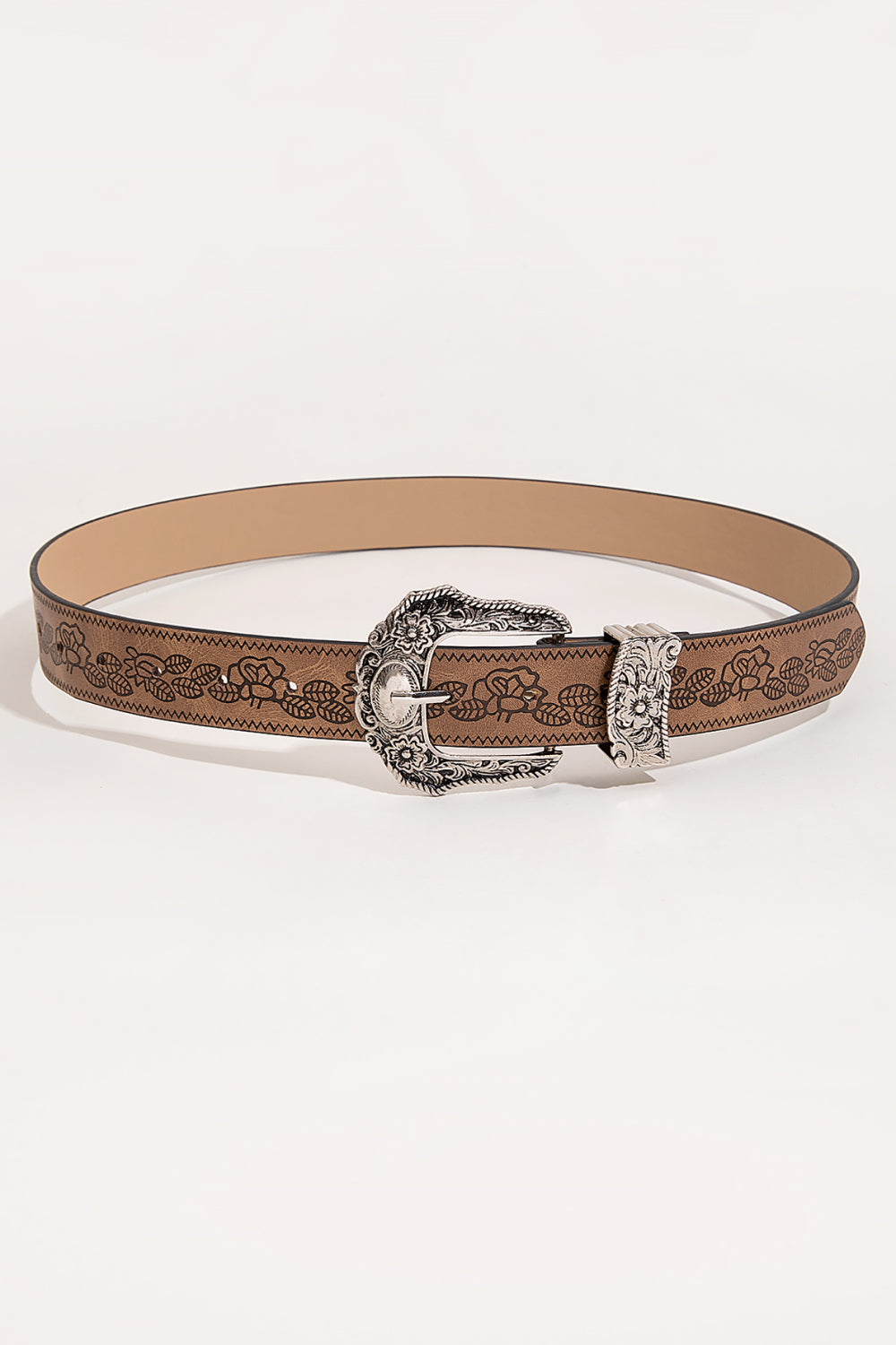 Floral PU Leather Belt