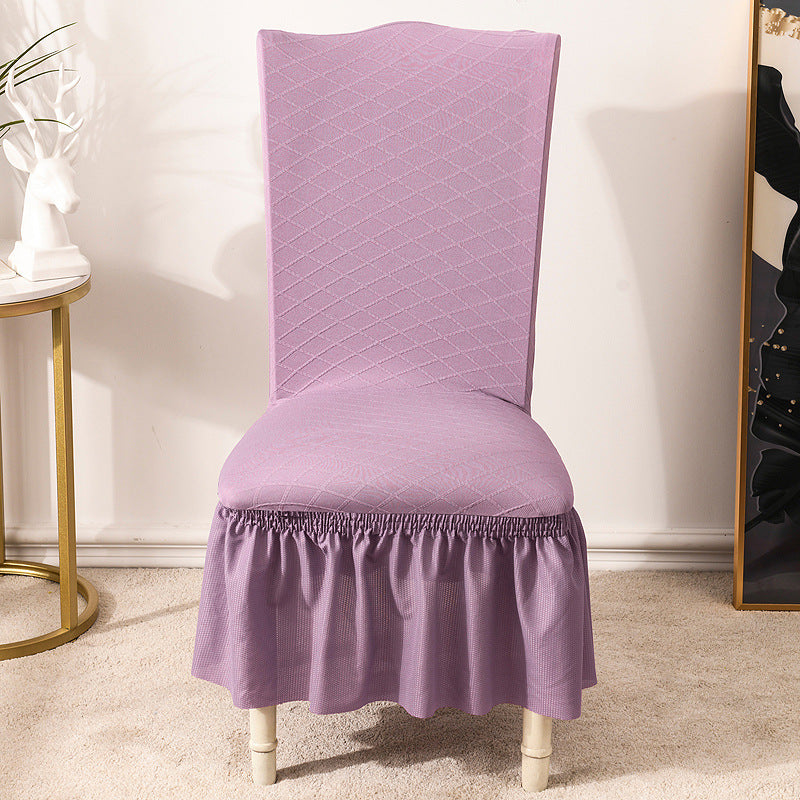 Farmhouse Flowy Knit one-piece dining chair cushion set simple hotel stool cover dining table chair cover universal European style