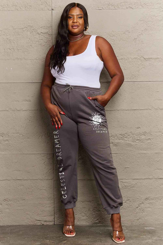 Simply Love Full Size CELESTIAL DREAMER Graphic Sweatpants