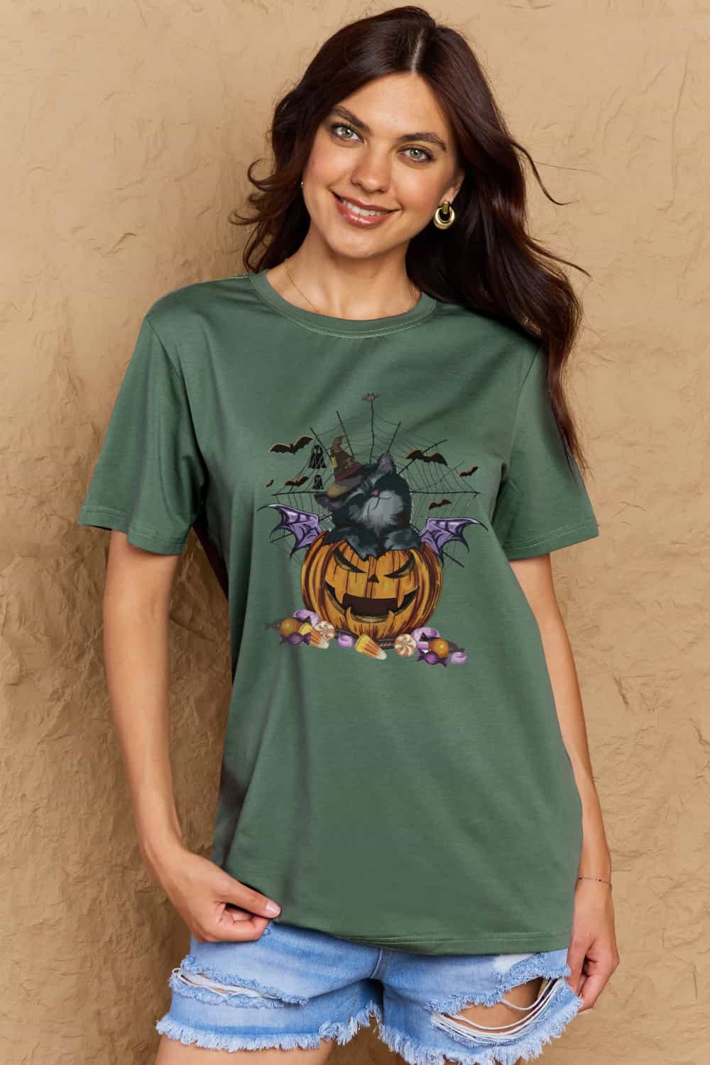 Simply Love Full Size Jack-O'-Lantern Graphic T-Shirt