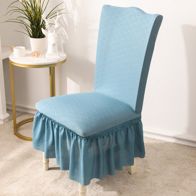 Farmhouse Flowy Knit one-piece dining chair cushion set simple hotel stool cover dining table chair cover universal European style