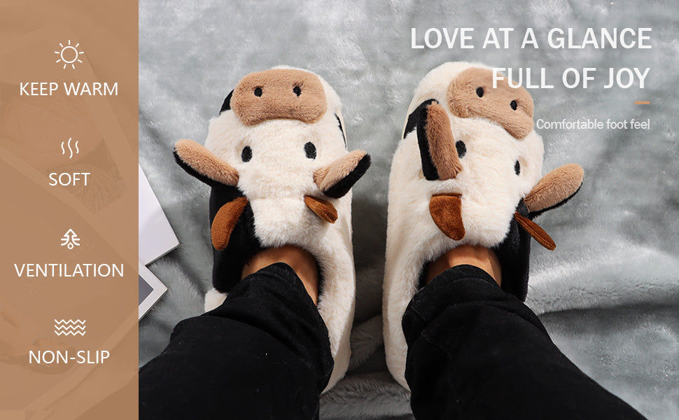 MooSlippies - Kawaii Cow Slippers