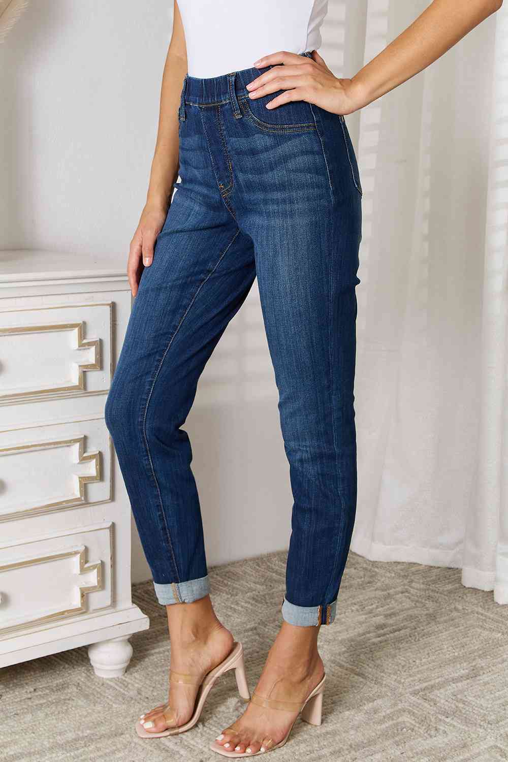 Judy Blue Full Size Skinny Cropped Jeans The Liza