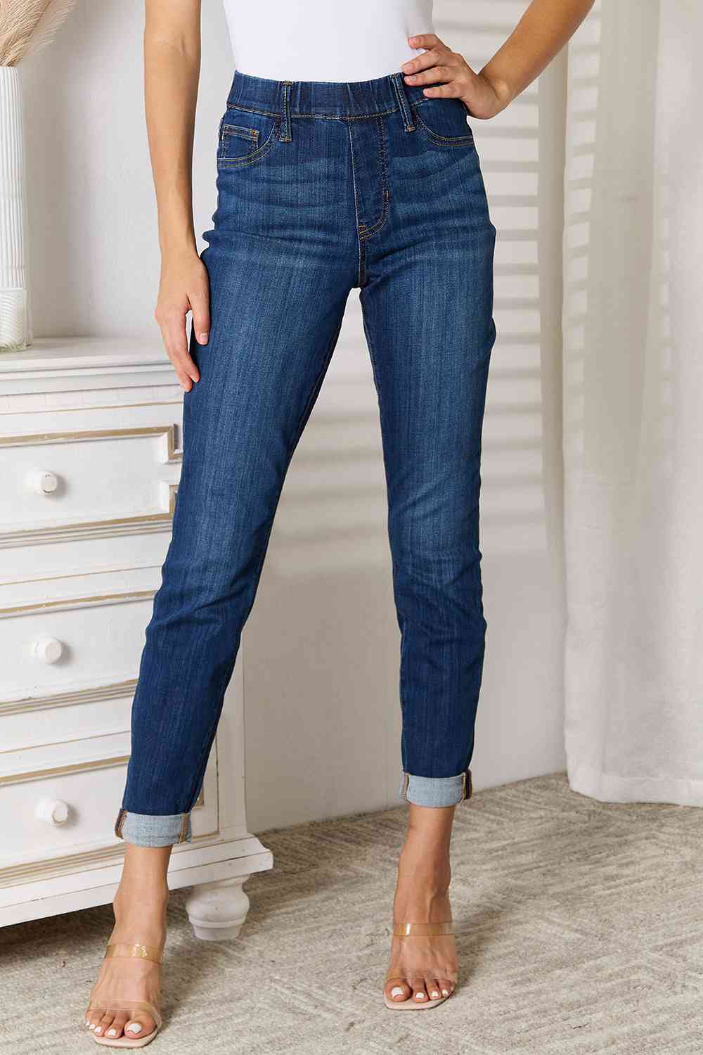 Judy Blue Full Size Skinny Cropped Jeans The Liza