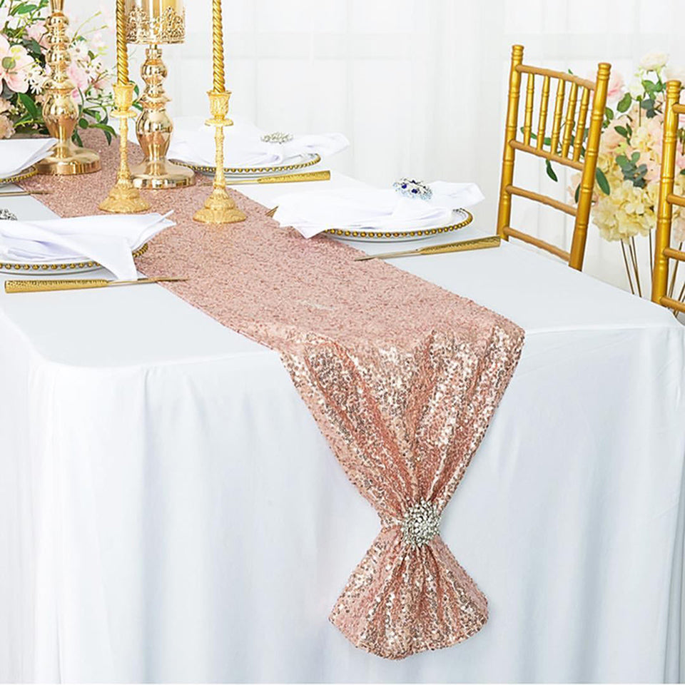 Wedding birthday party sequined table runner