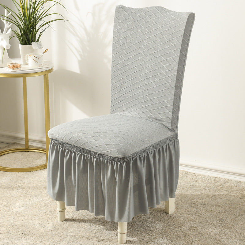 Farmhouse Flowy Knit one-piece dining chair cushion set simple hotel stool cover dining table chair cover universal European style