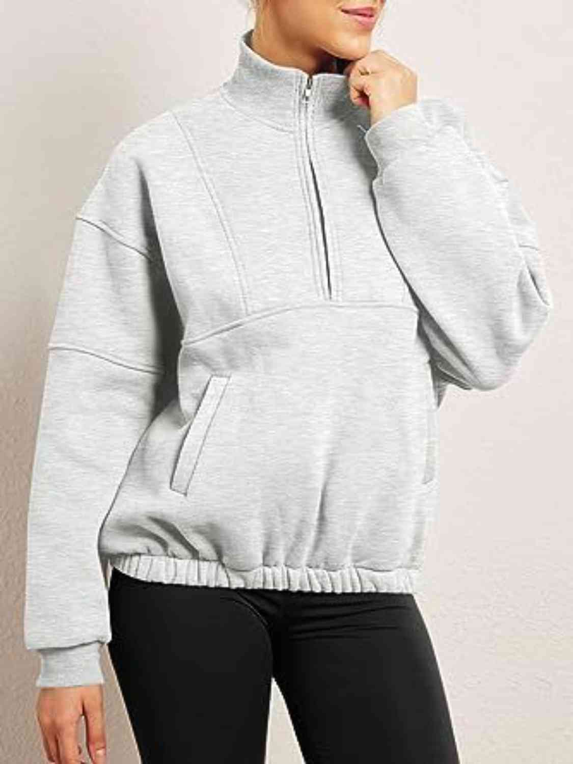 Half-Zip Long Sleeve Sweatshirt