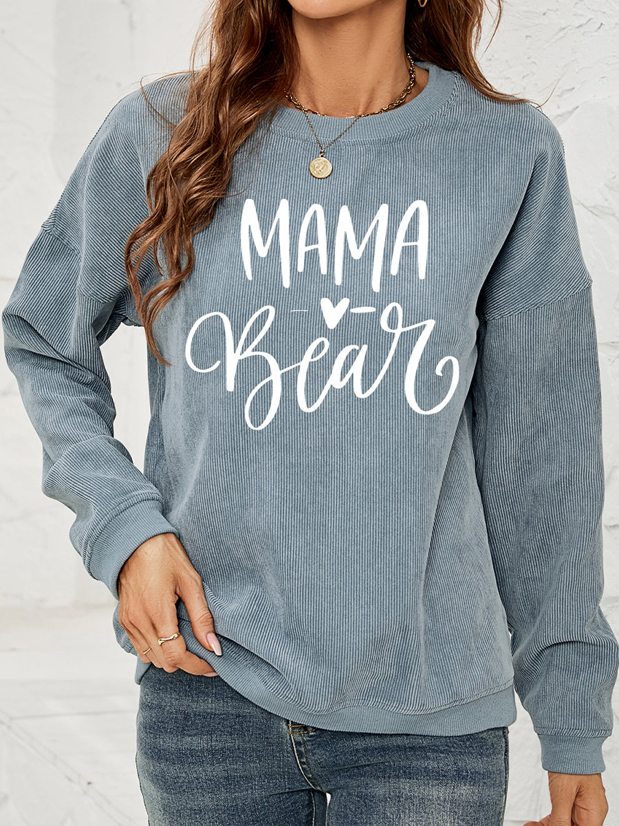 MAMA Graphic Round Neck Sweatshirt