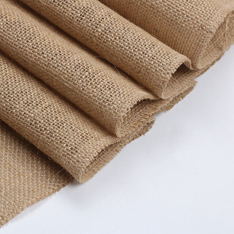 Hessian Cloth Tablecloth Linen Table Runner Chair Yarn Christmas Crafts Wedding Celebration Decoration Supplies