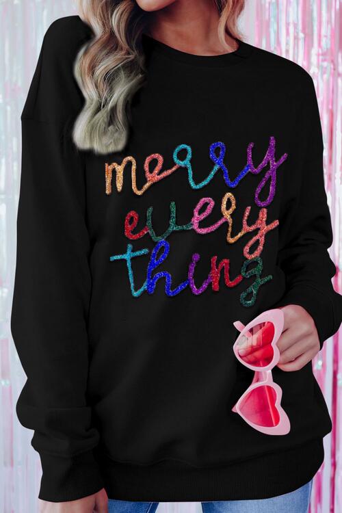 Letter Graphic Dropped Shoulder Sweatshirt