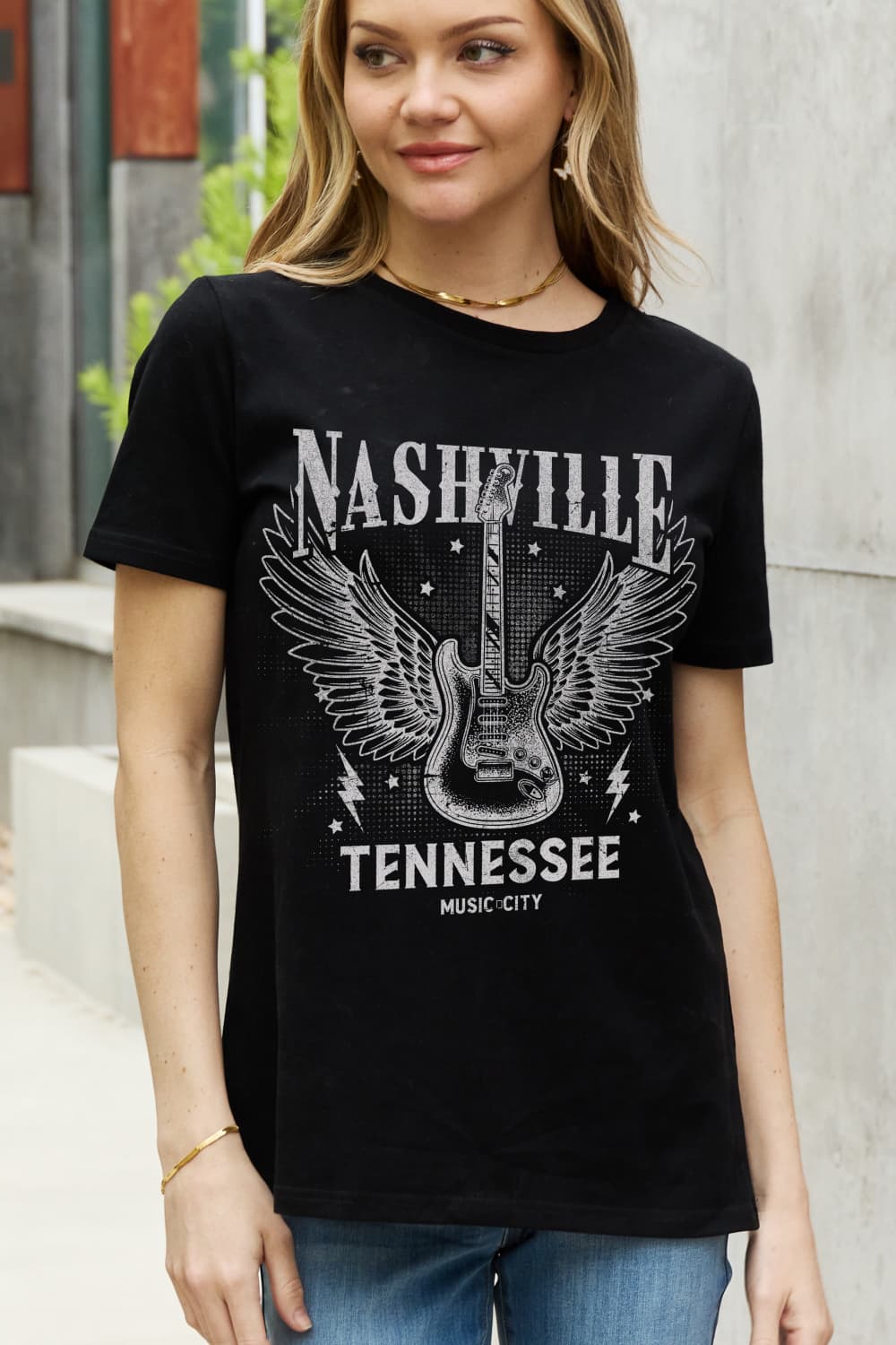 Simply Love Simply Love Full Size NASHVILLE TENNESSEE MUSIC CITY Graphic Cotton Tee