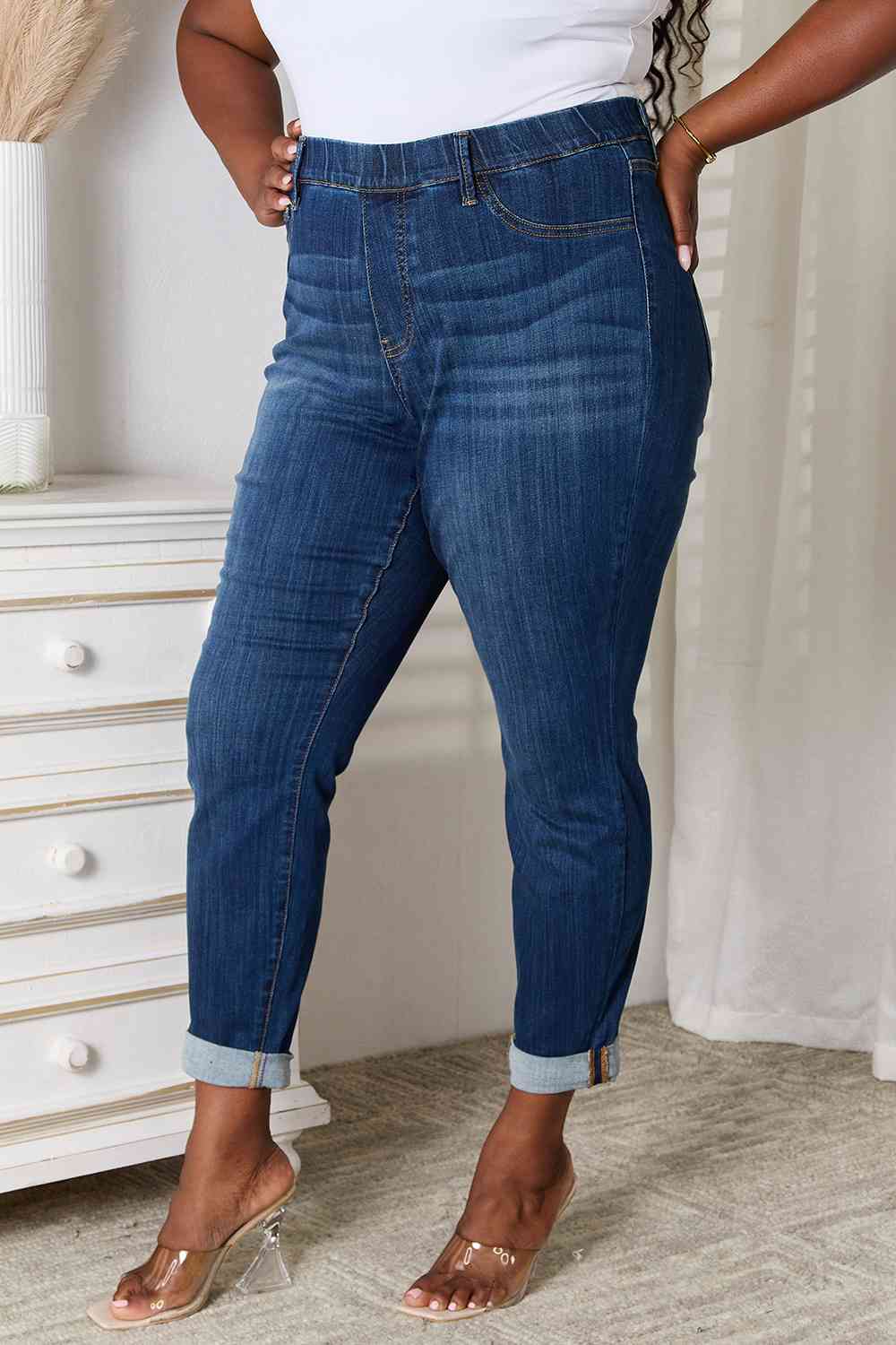 Judy Blue Full Size Skinny Cropped Jeans The Liza