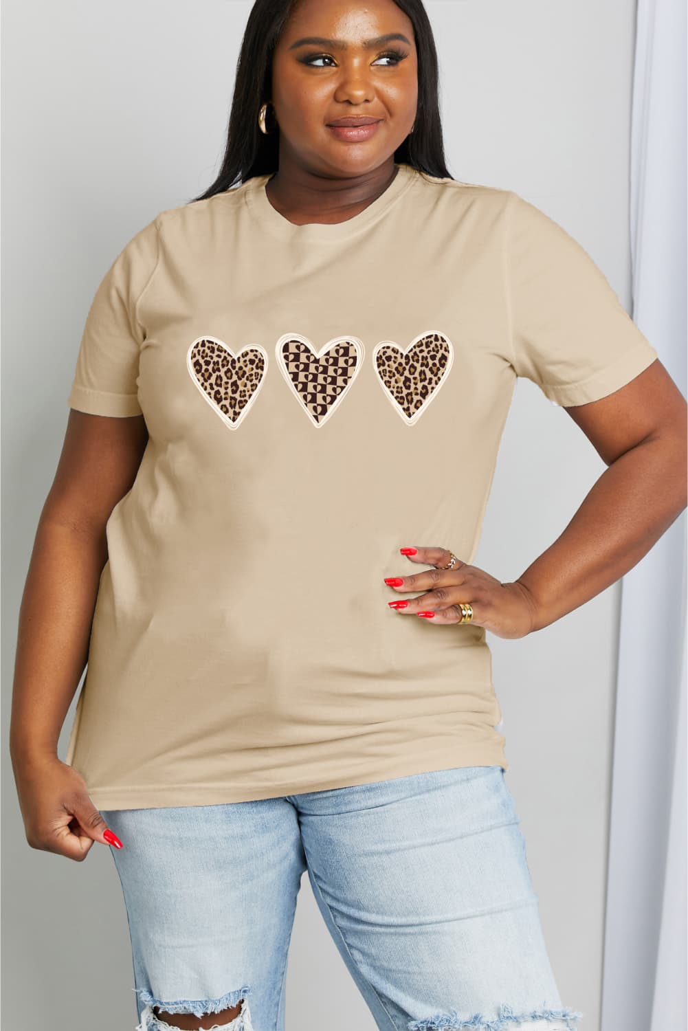 Simply Love Full Size Heart Graphic Cotton Tee