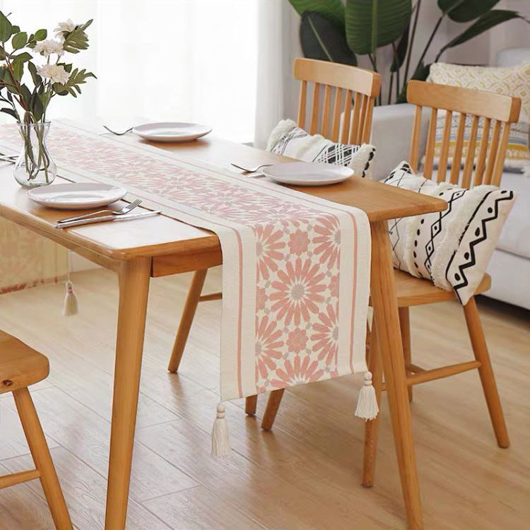 Modern Minimalist Long Decorative Cloth Table Flag